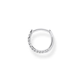 Thomas Sabo Silver Hinged Hoop Earring with Zirconia