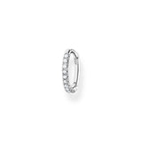 Thomas Sabo Silver Hinged Hoop Earring with Zirconia