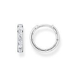 Thomas Sabo Silver Hoop Earrings with Baguette Zirconia