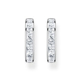 Thomas Sabo Silver Hoop Earrings with Baguette Zirconia