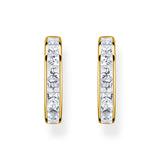 Thomas Sabo Gold-Plated Hoop Earrings with Baguette Zirconia