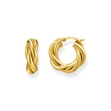 Thomas Sabo Gold-Plated Intertwined Hoop Earrings