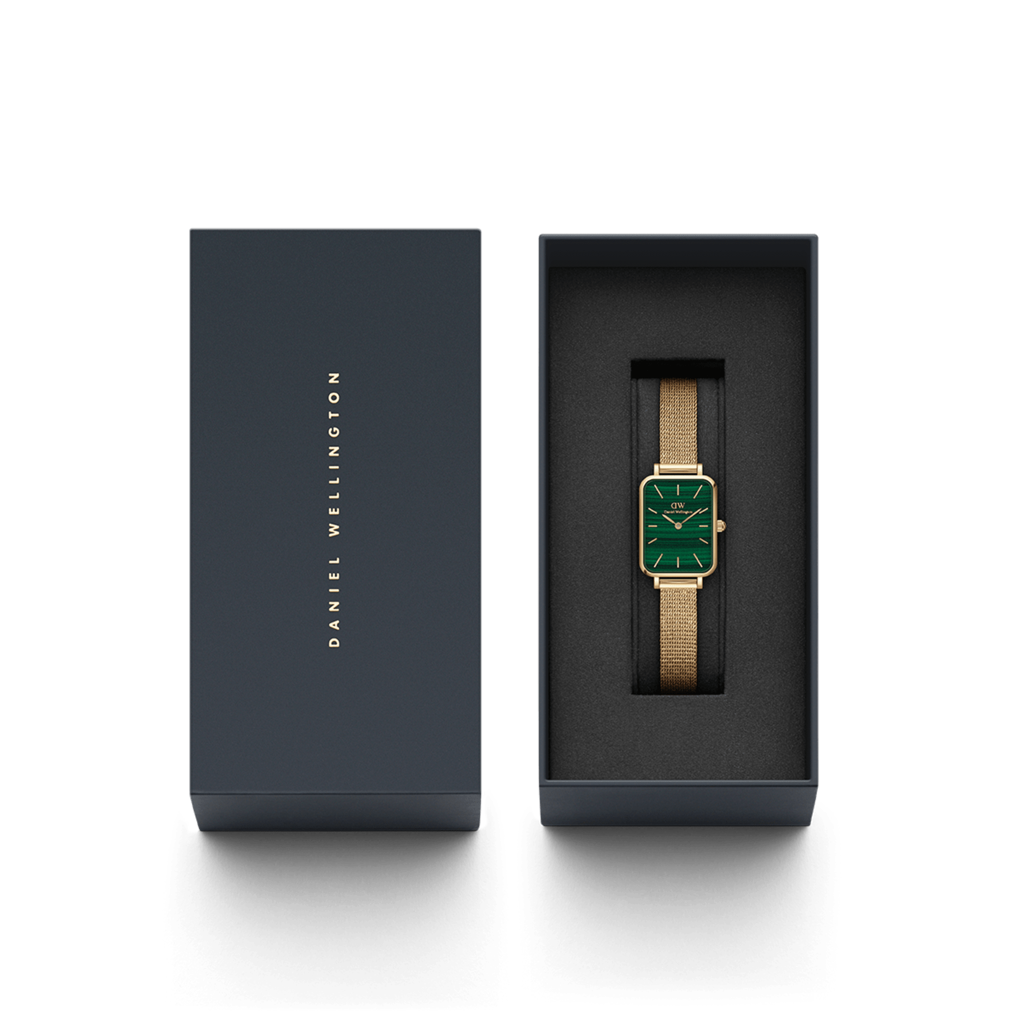 Daniel Wellington Quadro Pressed Evergold Green Gold Watch