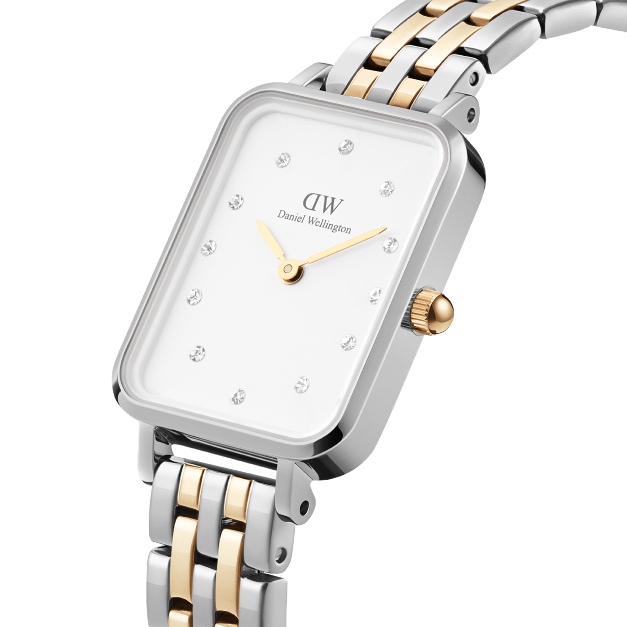 Daniel Wellington Ladies Quadro Link White 20x26mm Watch