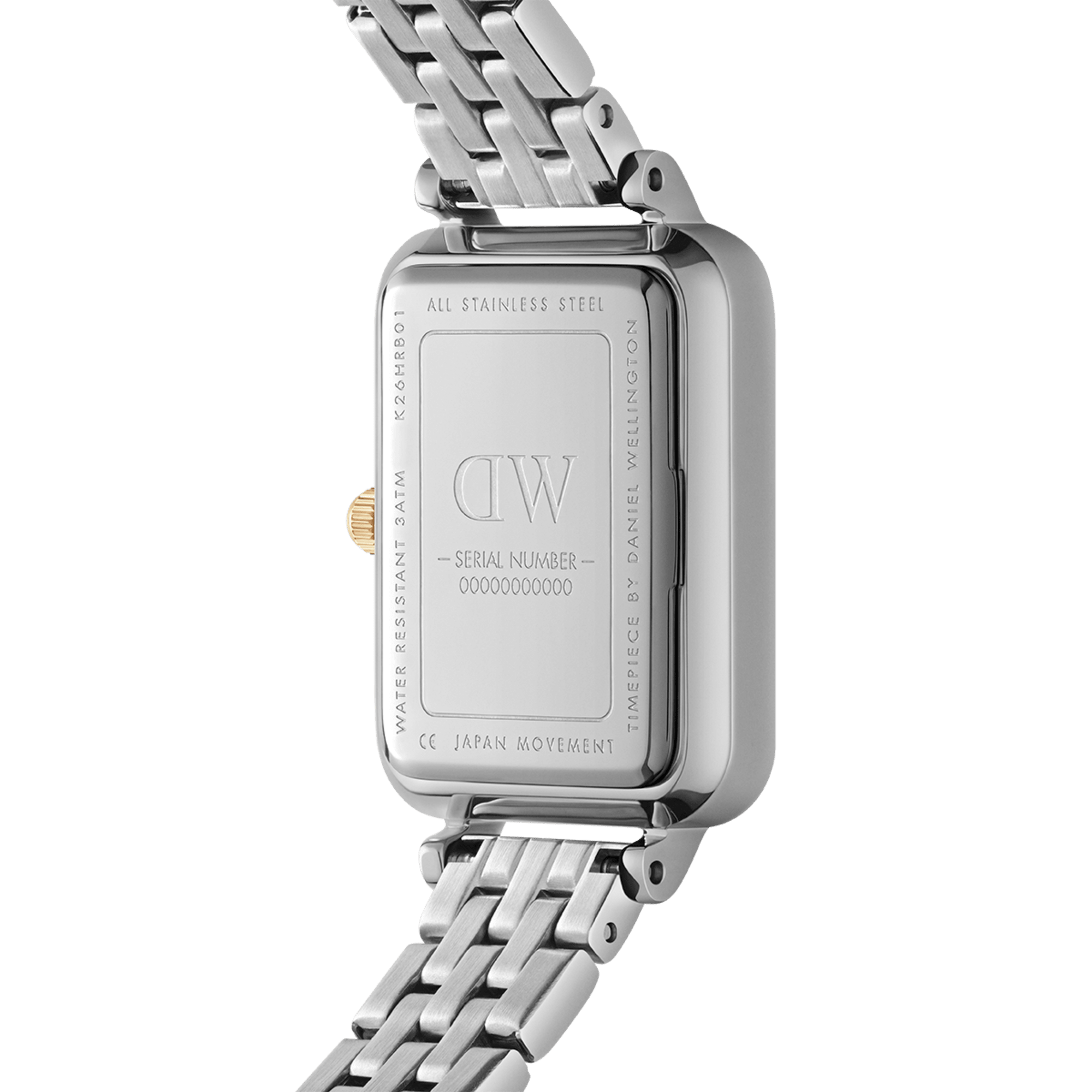 Daniel Wellington Ladies Quadro Link White 20x26mm Watch