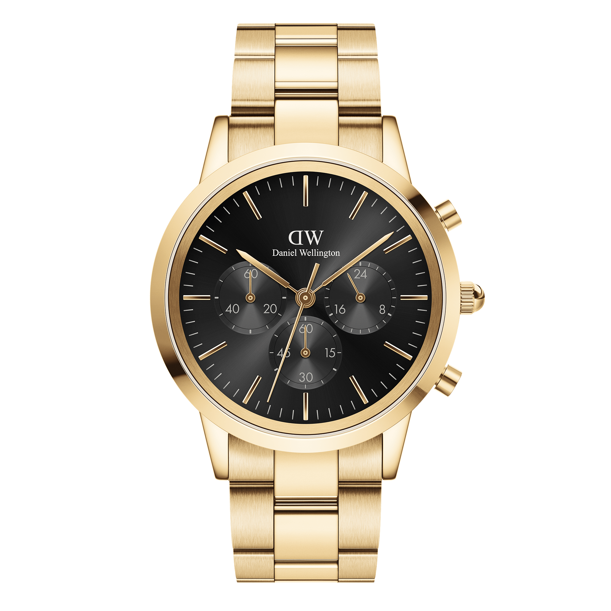 Daniel Wellington Iconic Chronograph Link Onyx Gold