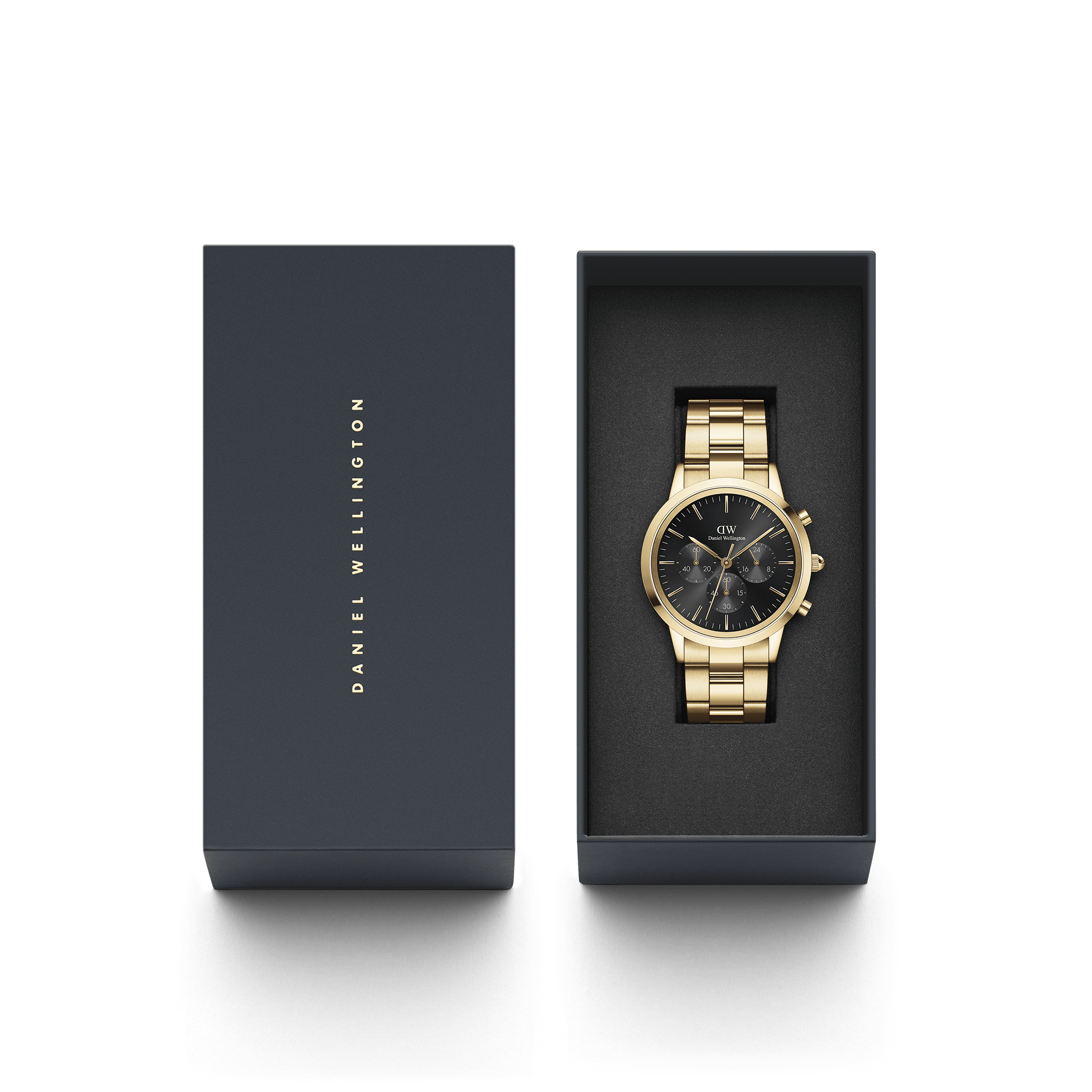 Daniel Wellington Iconic Chronograph Link Onyx Gold