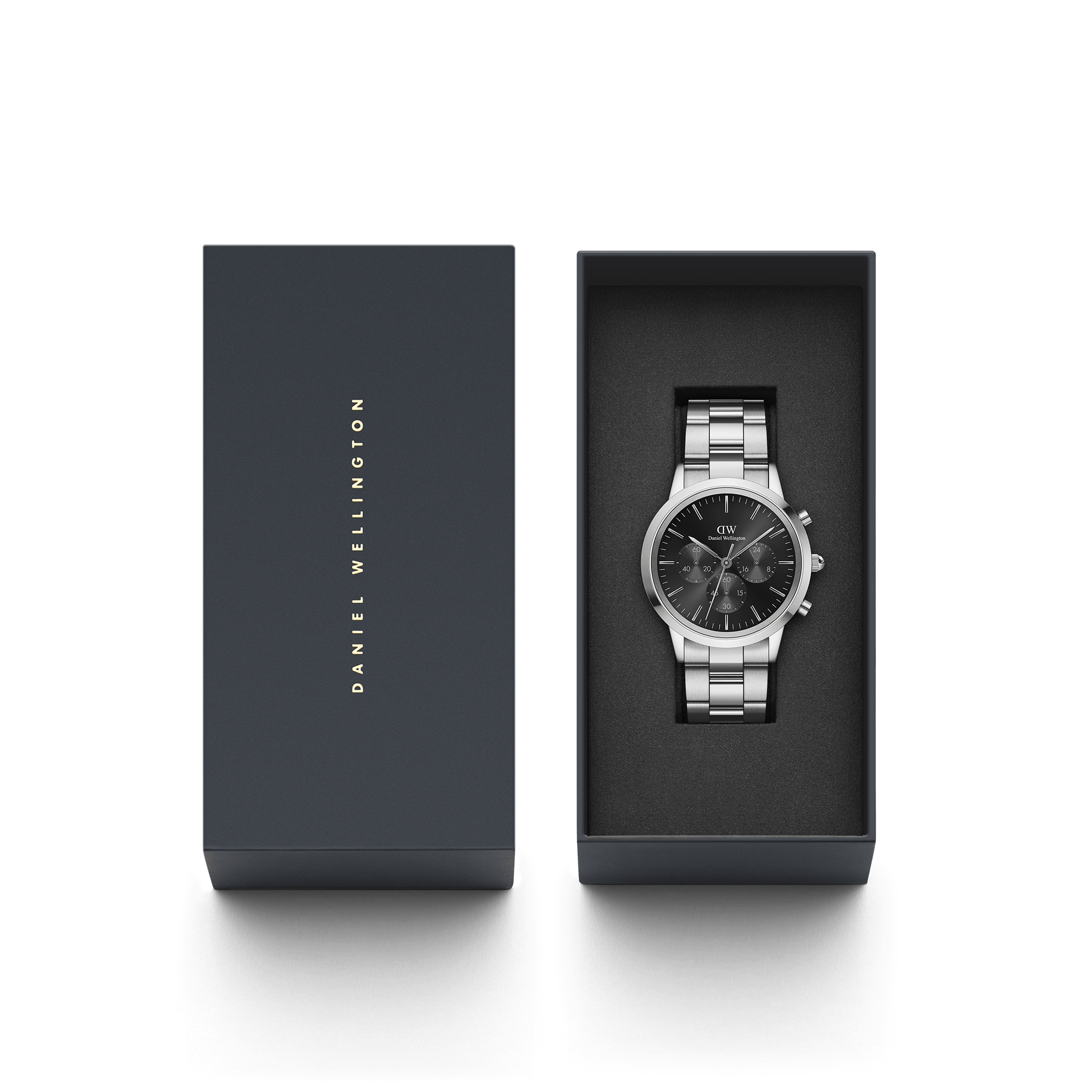 Daniel Wellington Iconic Chronograph Link Silver Onyx