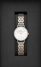 Daniel Wellington Gold and Silver Petite 5-Link Bezel 28mm watch
