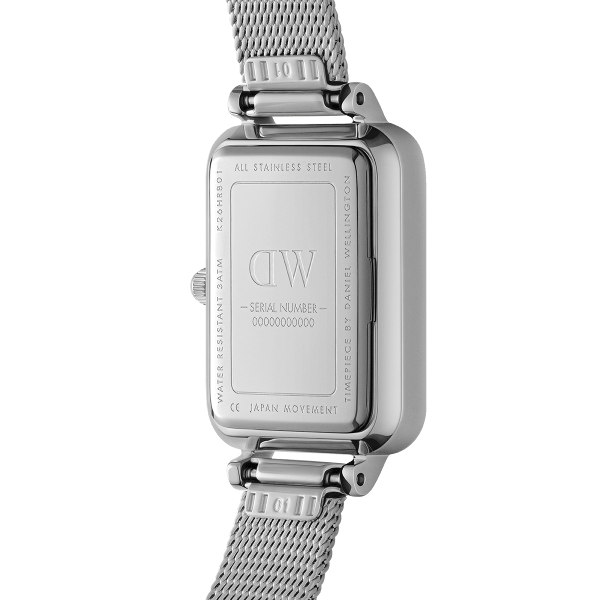 Daniel Wellington Quadro Lumine Silver Black MOP Watch