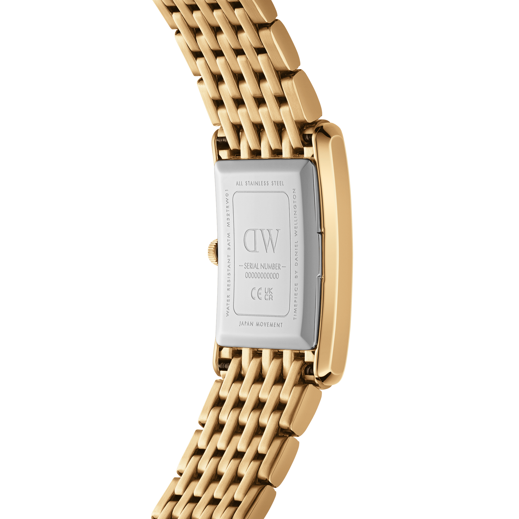 Daniel Wellington Bound 9-Link Gold Rectangular Watch