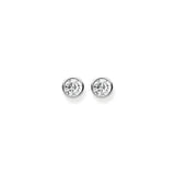 Thomas Sabo Silver Bezel-Set Zirconia Ear Studs