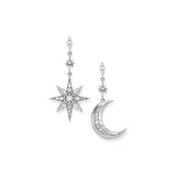 Thomas Sabo Blackened Silver Star & Moon Earrings
