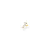Thomas Sabo Gold-Plated Single Ear Stud with Zirconia Trio
