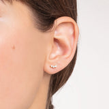 Thomas Sabo Gold-Plated Single Ear Stud with Zirconia Trio