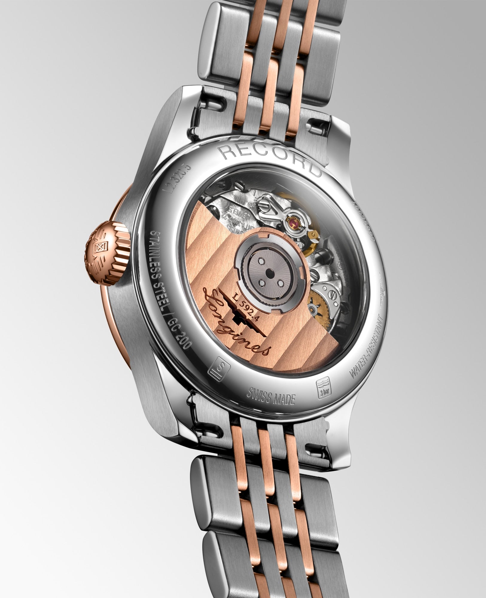 Longines Record Ladies Rose Gold & Mother-of-Pearl Watch