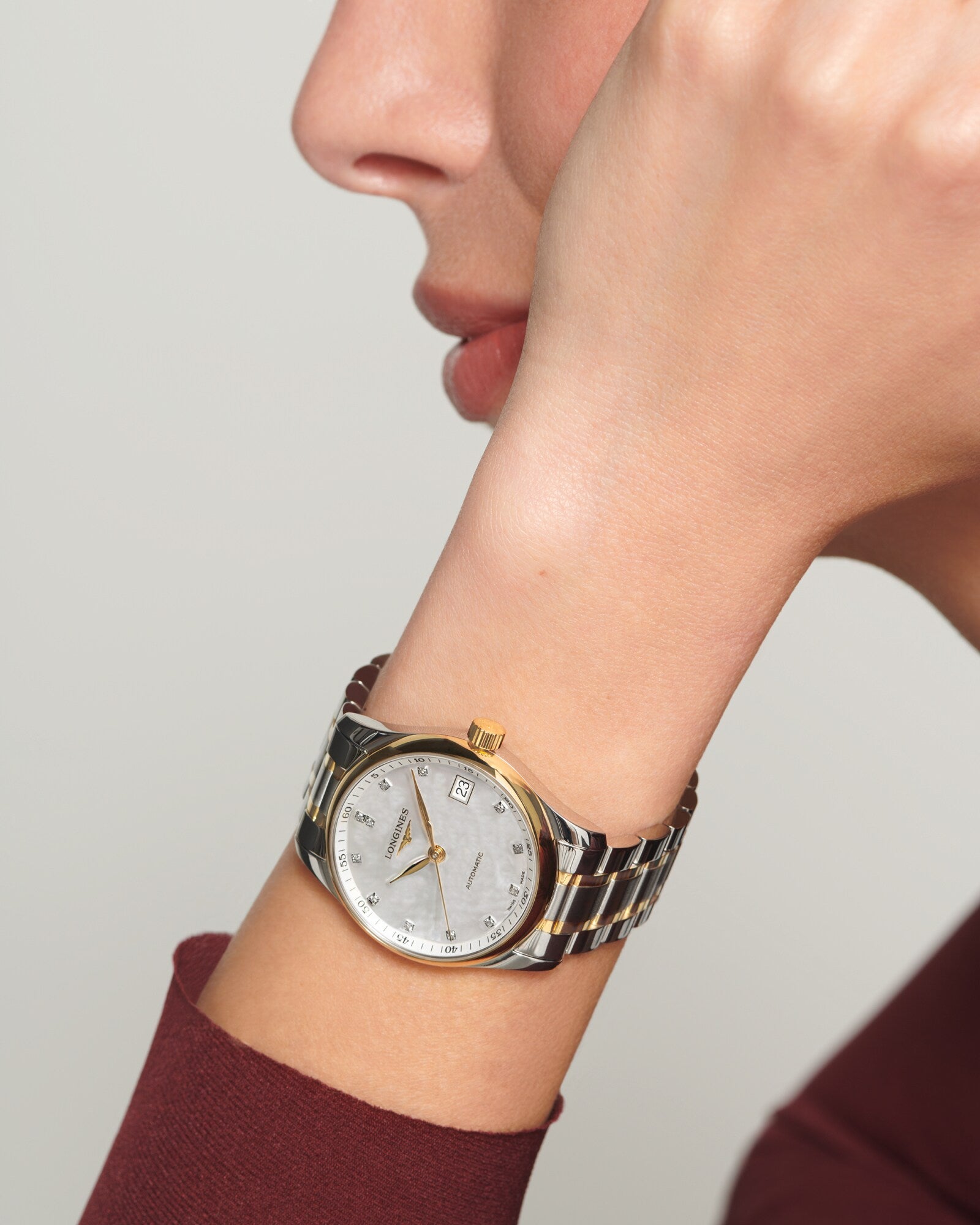 Longines Master Collection Mother-of-Pearl & Gold Watch