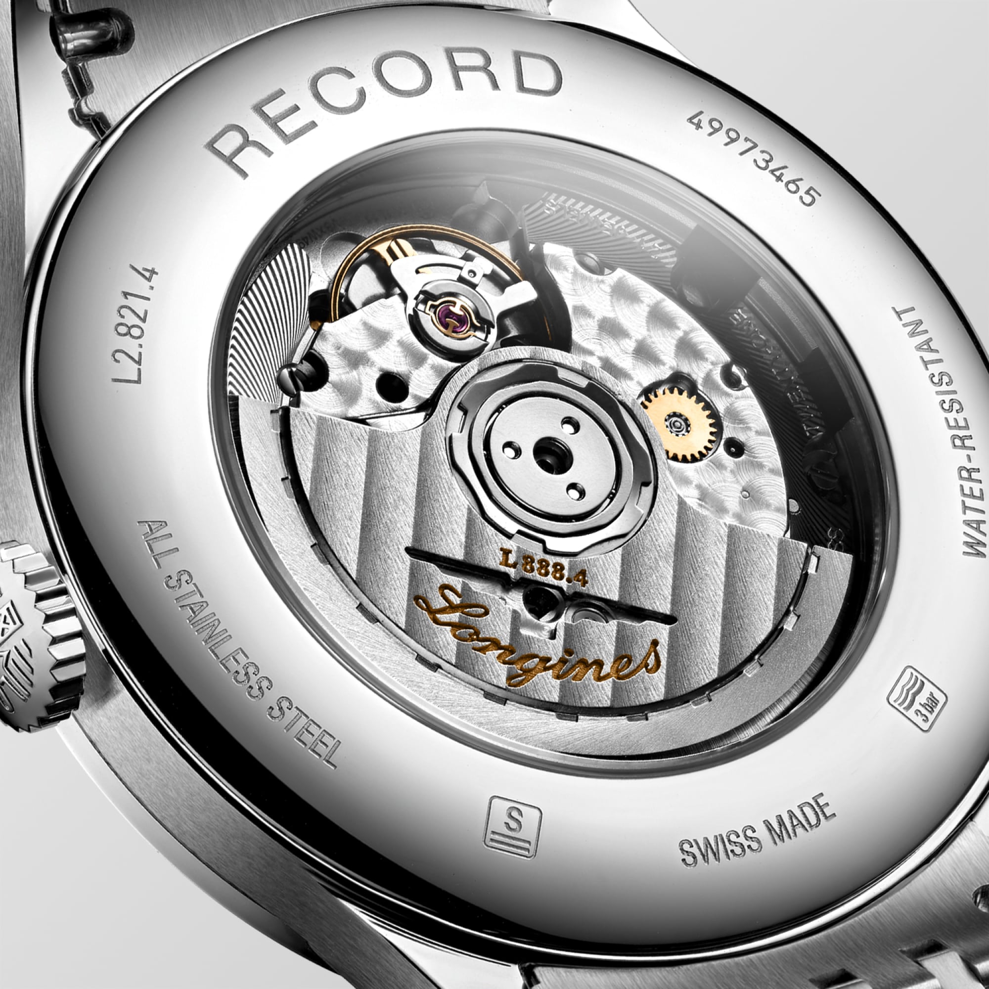 Longines Record Automatic 40mm White Dial Watch