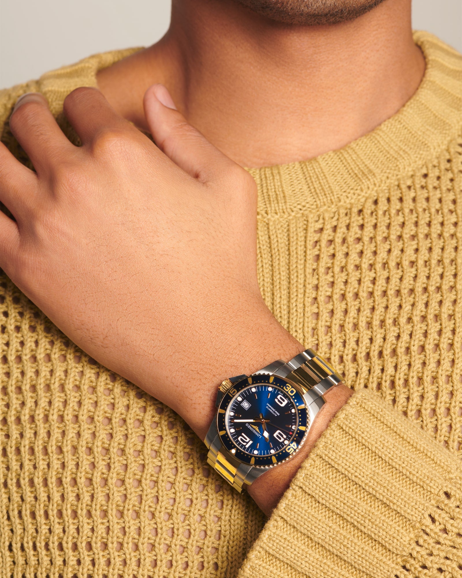 Longines HydroConquest Blue and Yellow Gold PVD 41mm