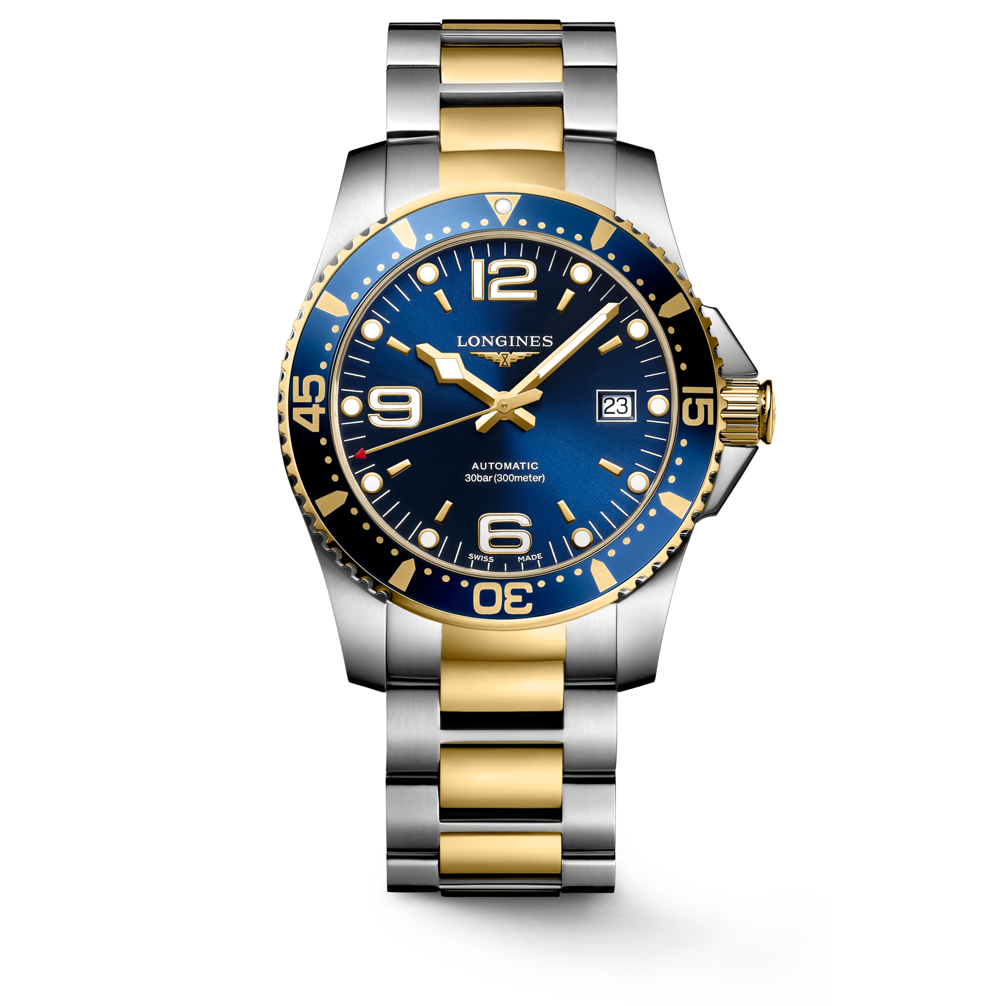 Longines HydroConquest Blue and Yellow Gold PVD 41mm