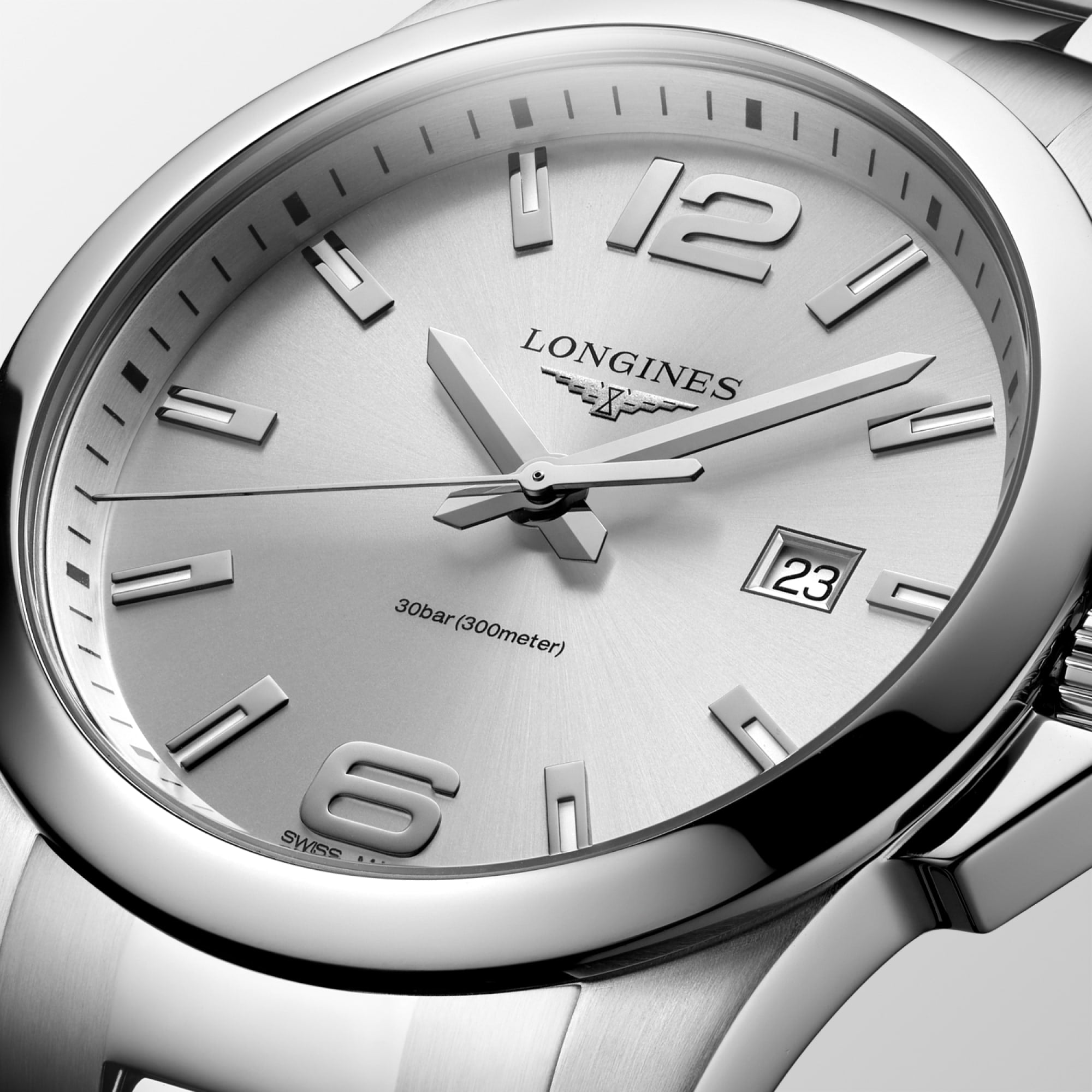 Longines Conquest 43mm Sunray Silver Watch