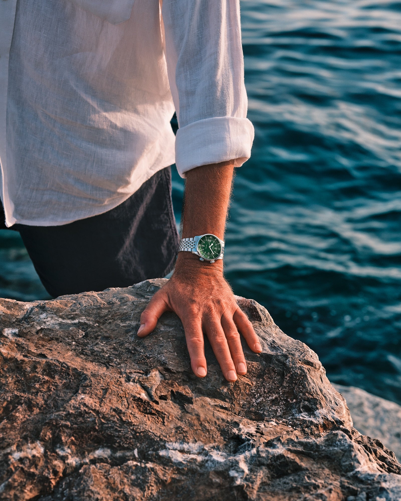 Longines Legend Diver 39mm Green Lacquered Watch