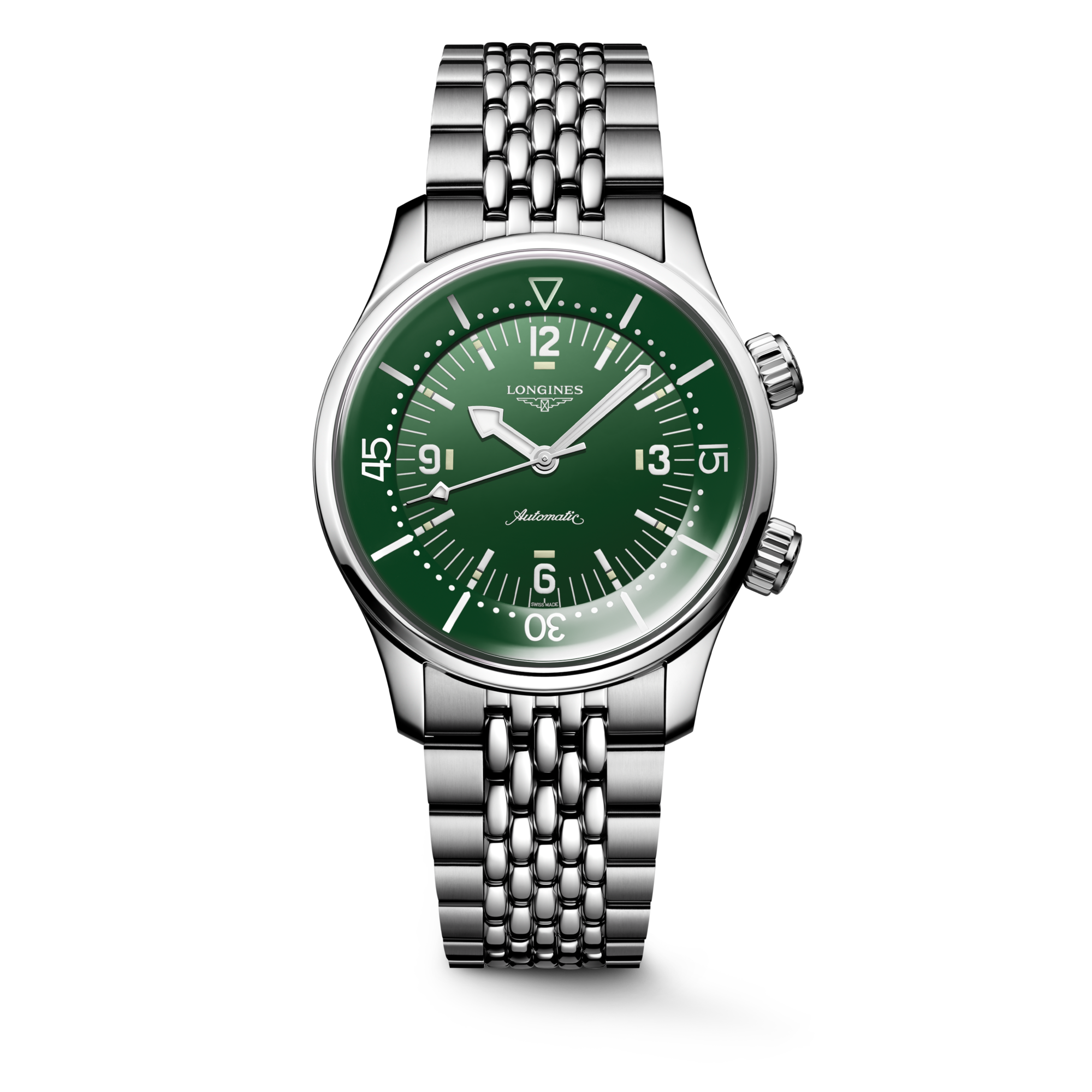 Longines Legend Diver 39mm Green Lacquered Watch