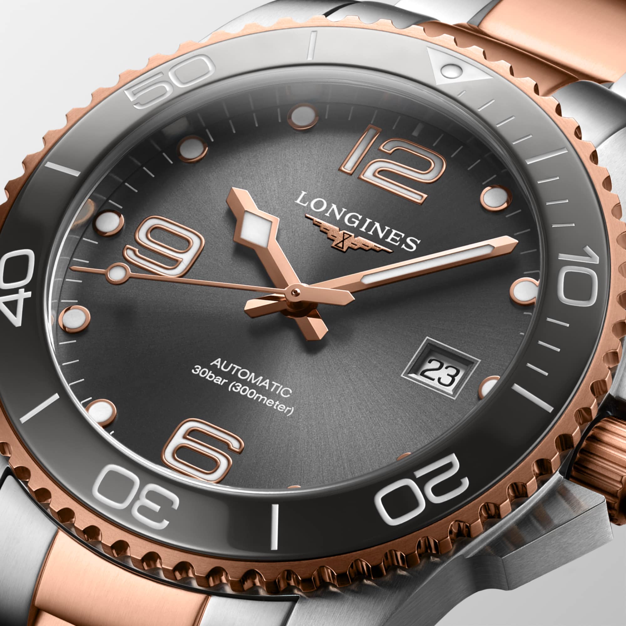 Longines HydroConquest 41mm Sunray Grey Automatic Watch