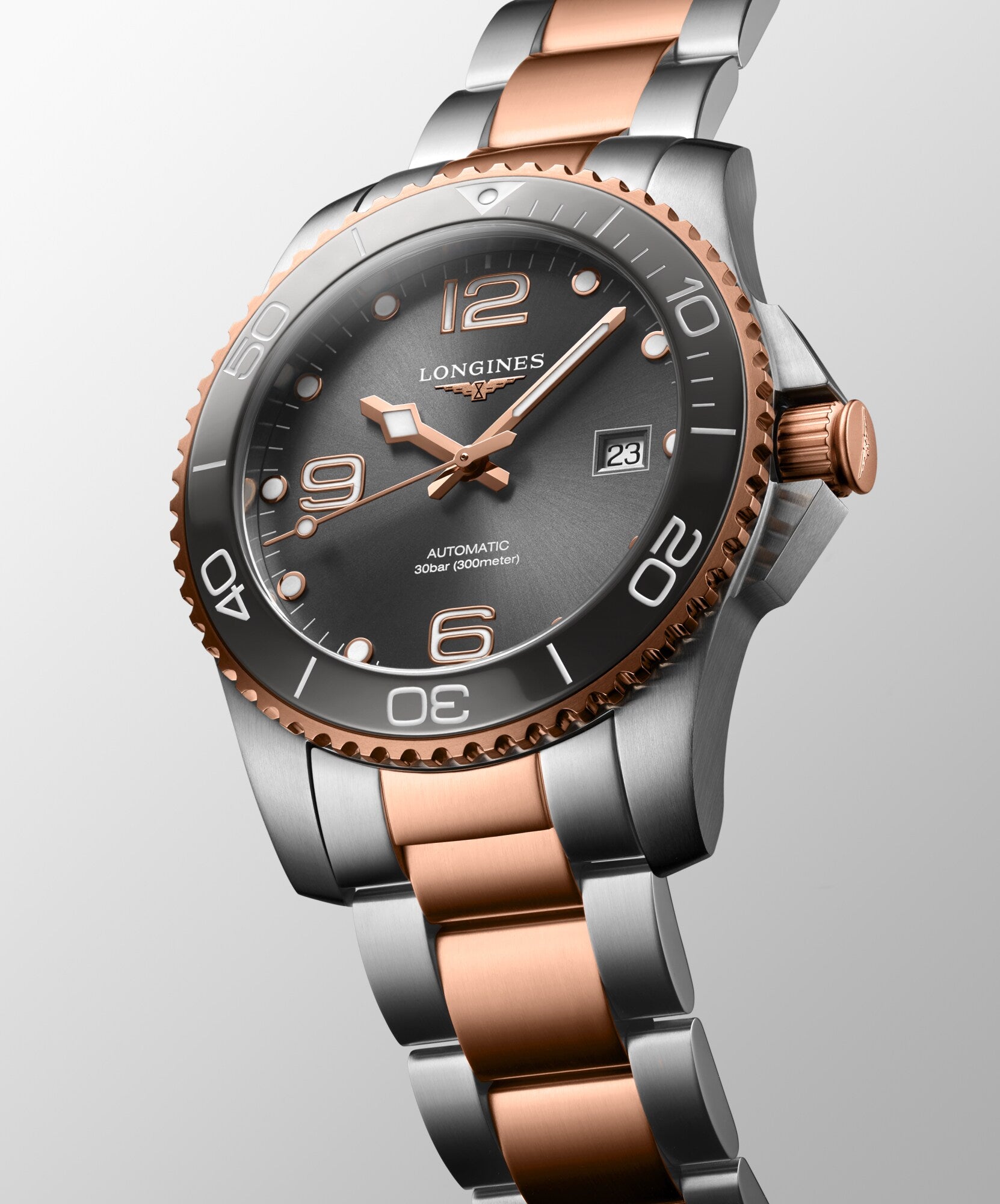 Longines HydroConquest 41mm Sunray Grey Automatic Watch