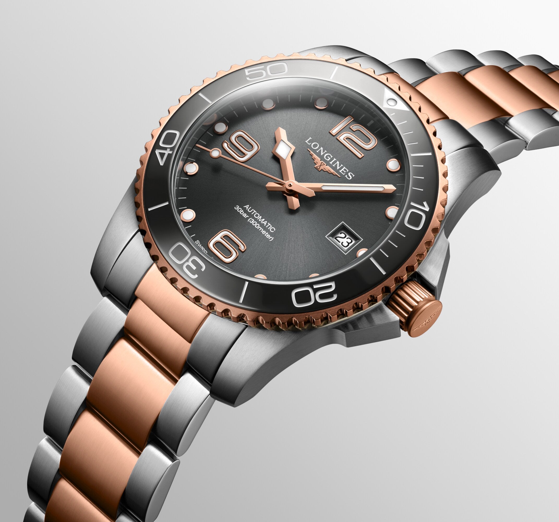 Longines HydroConquest 41mm Sunray Grey Automatic Watch