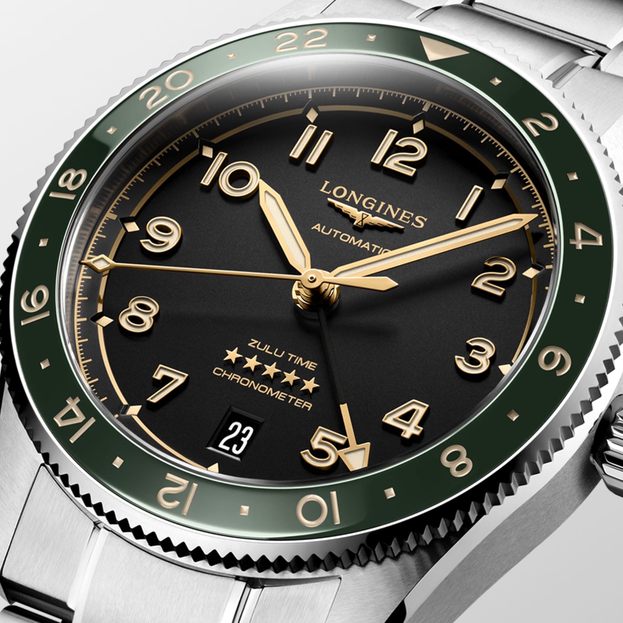 Longines Spirit Zulu Time 39mm Anthracite GMT