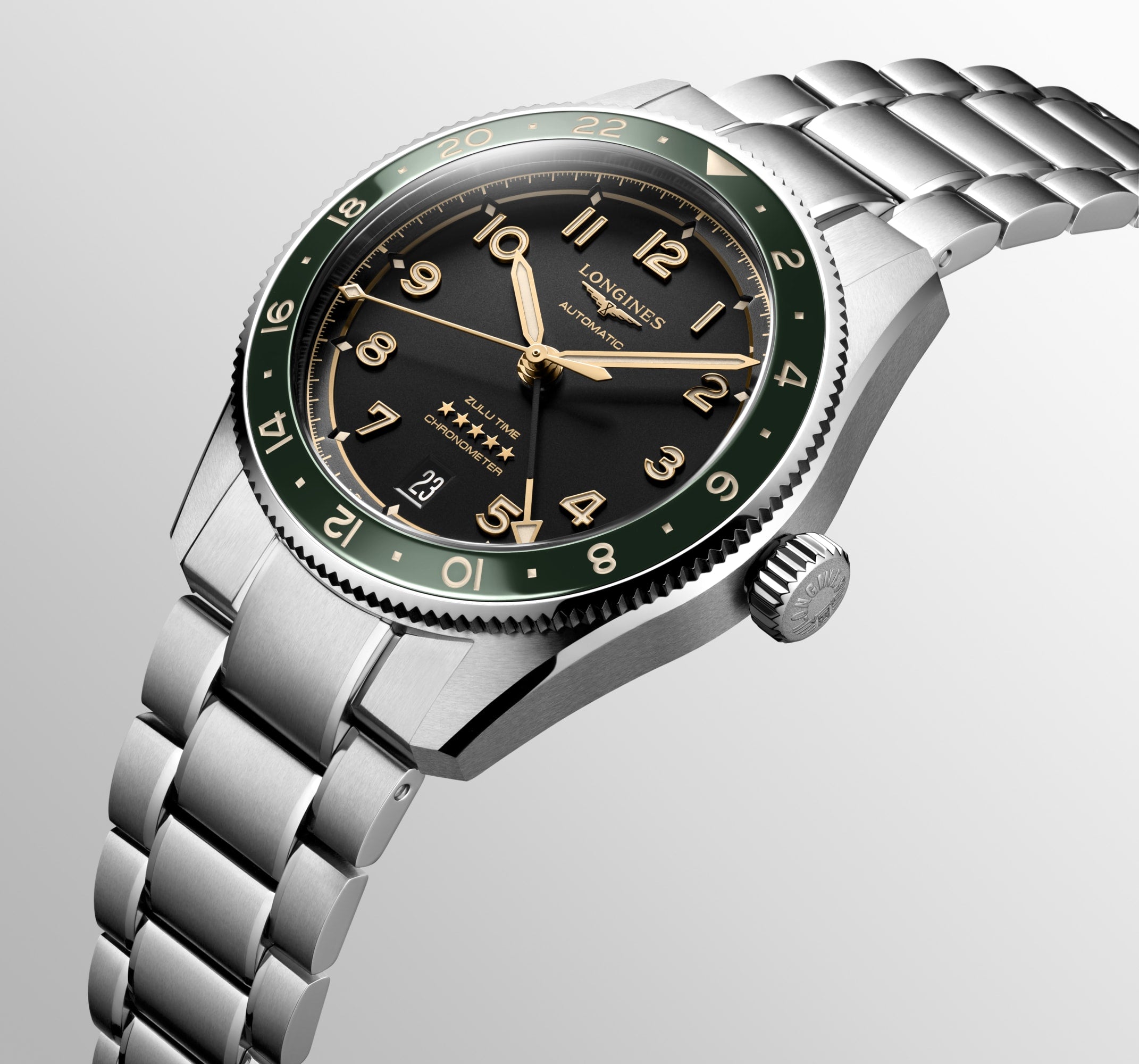 Longines Spirit Zulu Time 39mm Anthracite GMT