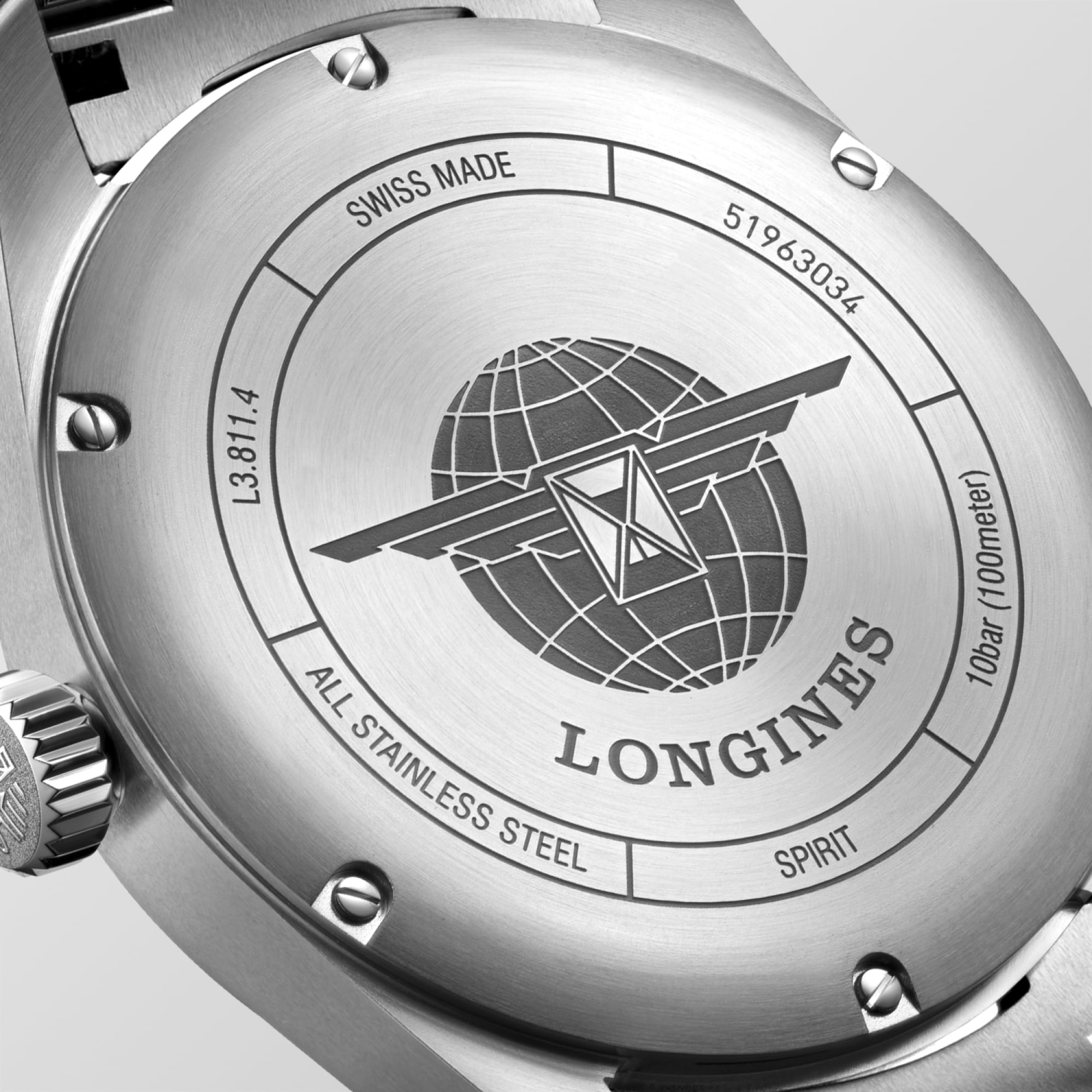Longines Spirit Automatic 42mm Black Dial Watch