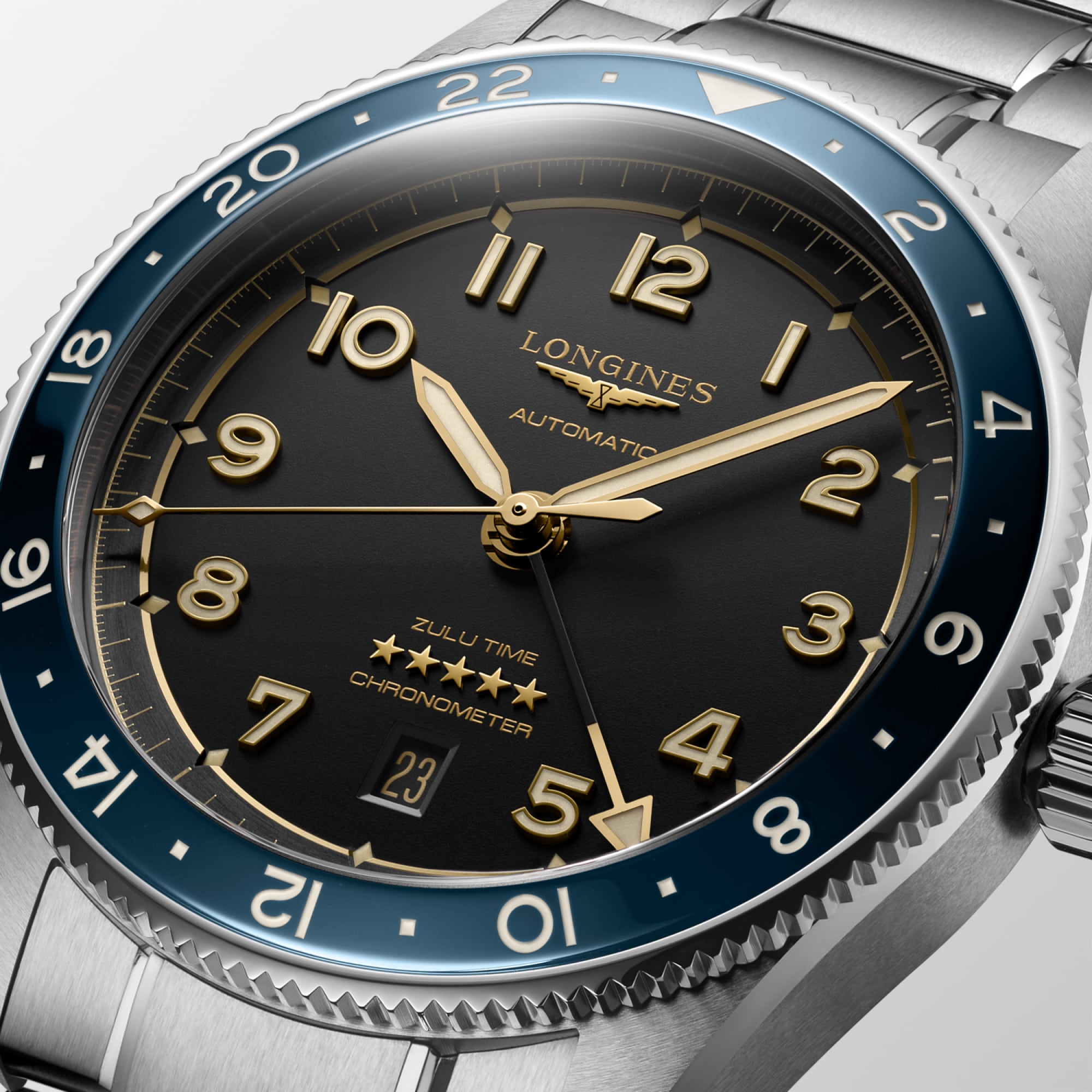 Longines Spirit Zulu Time 42mm Anthracite Watch