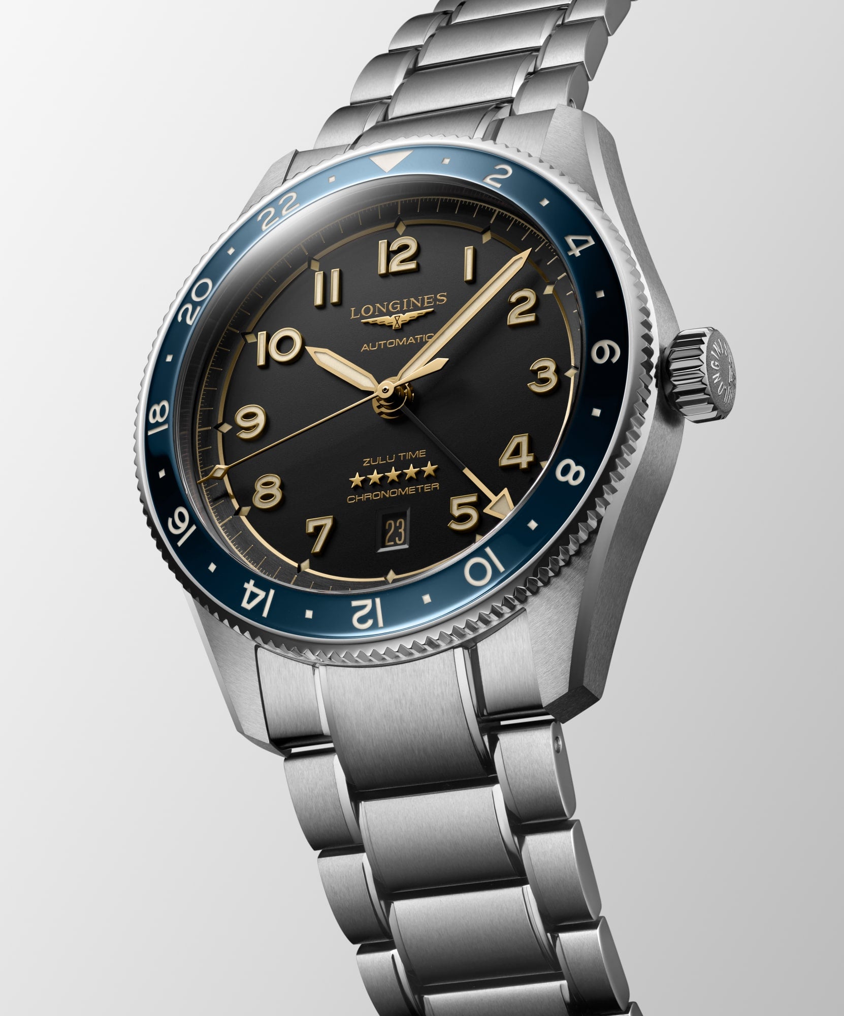 Longines Spirit Zulu Time 42mm Anthracite Watch
