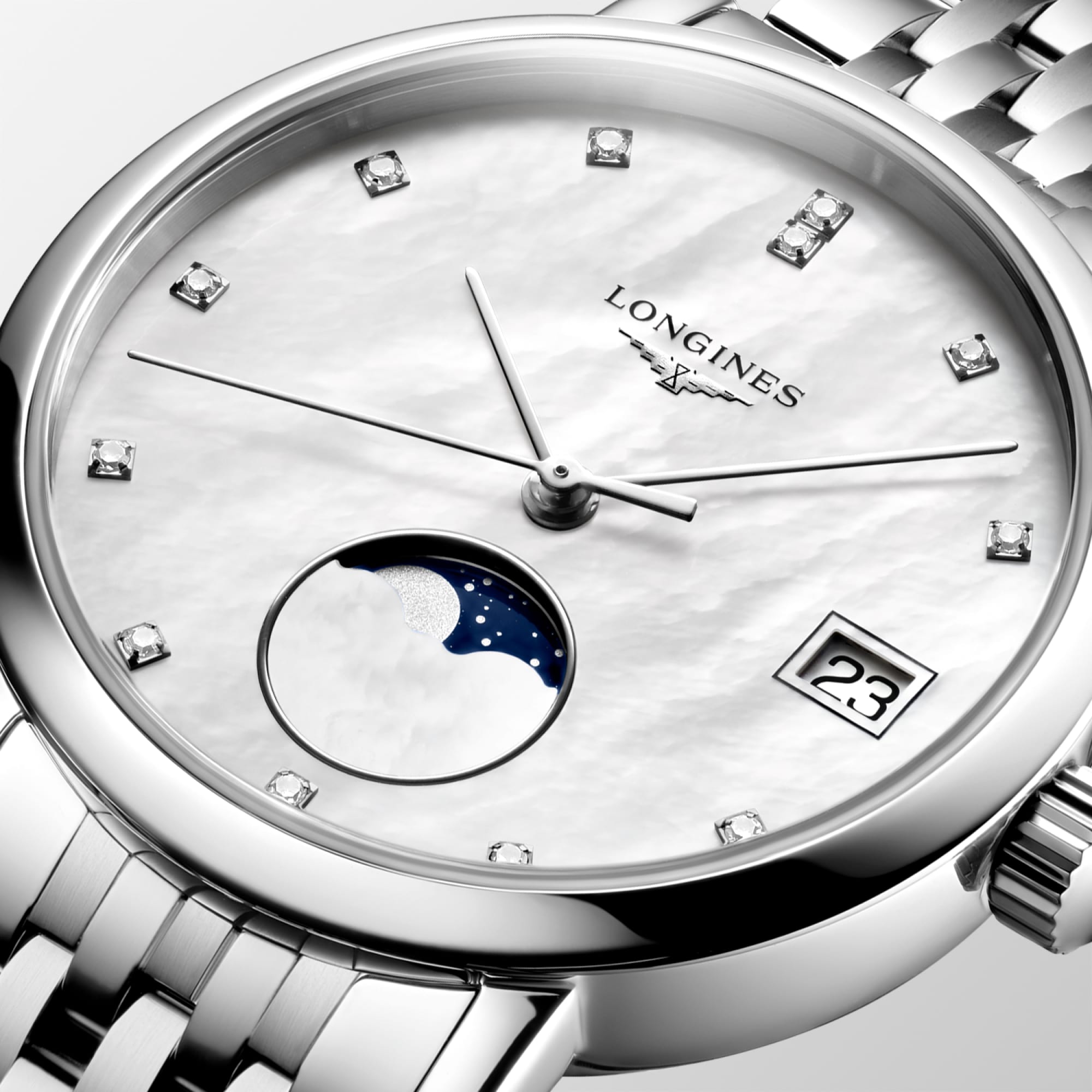 Longines Elegant Collection Moonphase Ladies Watch