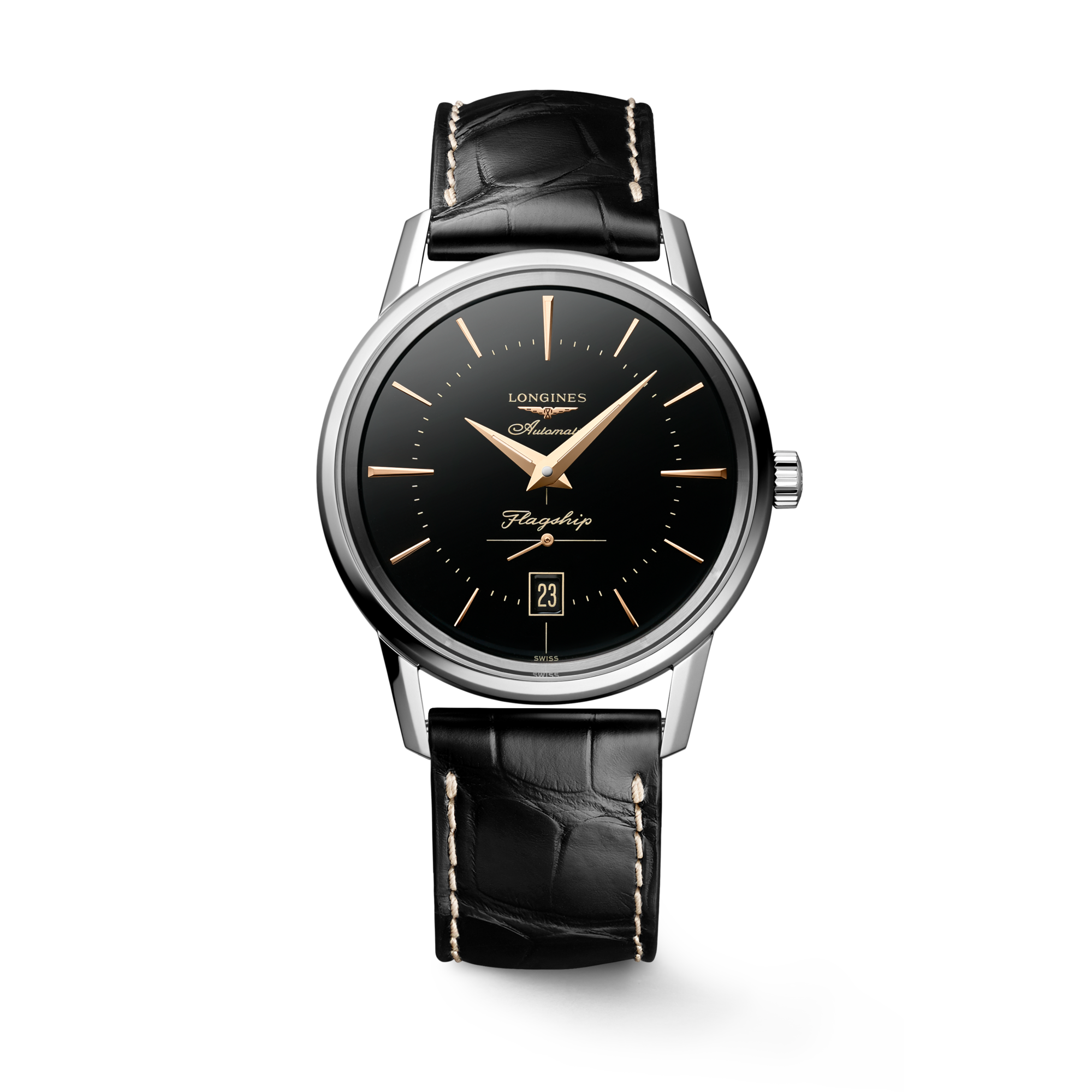 Longines Flagship Heritage Automatic Black Dial Watch