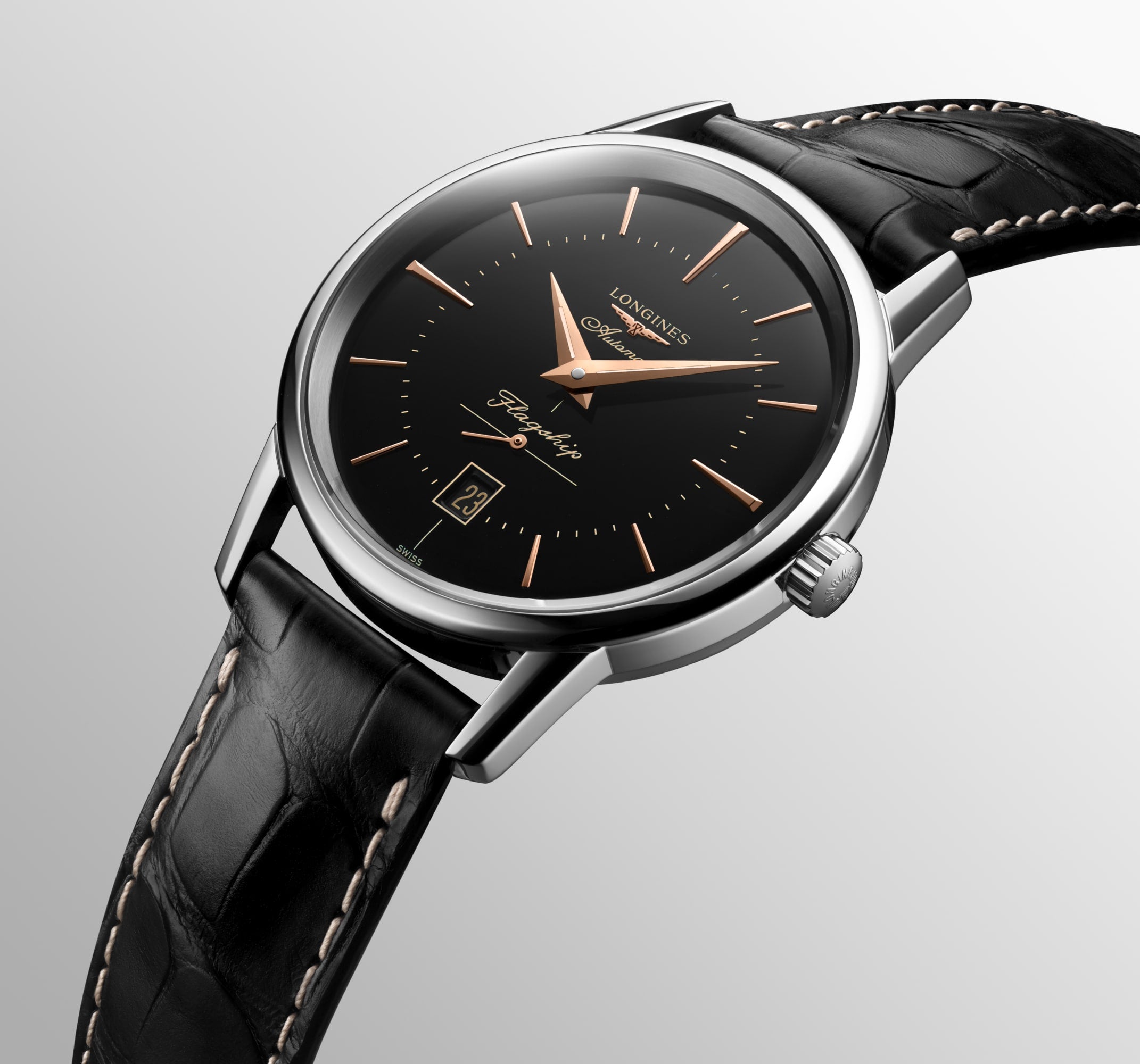 Longines Flagship Heritage Automatic Black Dial Watch