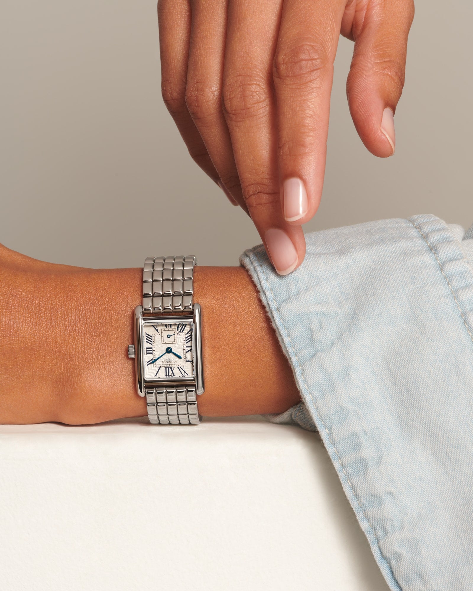 Longines Mini DolceVita Silver Flinqué Ladies Watch