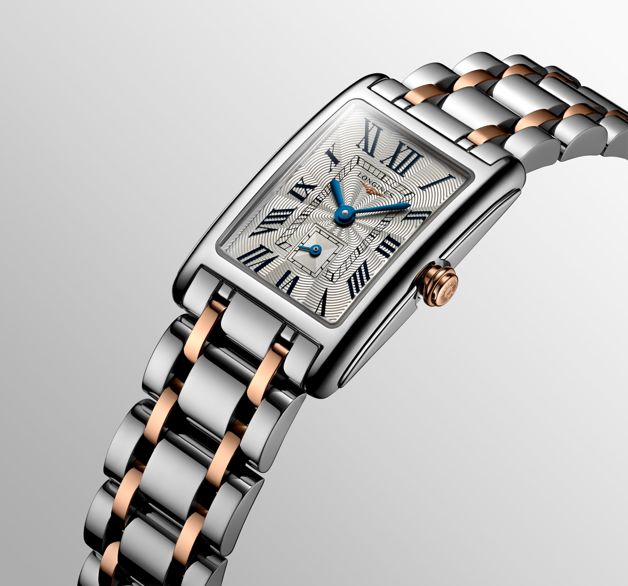 Longines DolceVita Ladies Steel & 18ct Rose Gold Watch