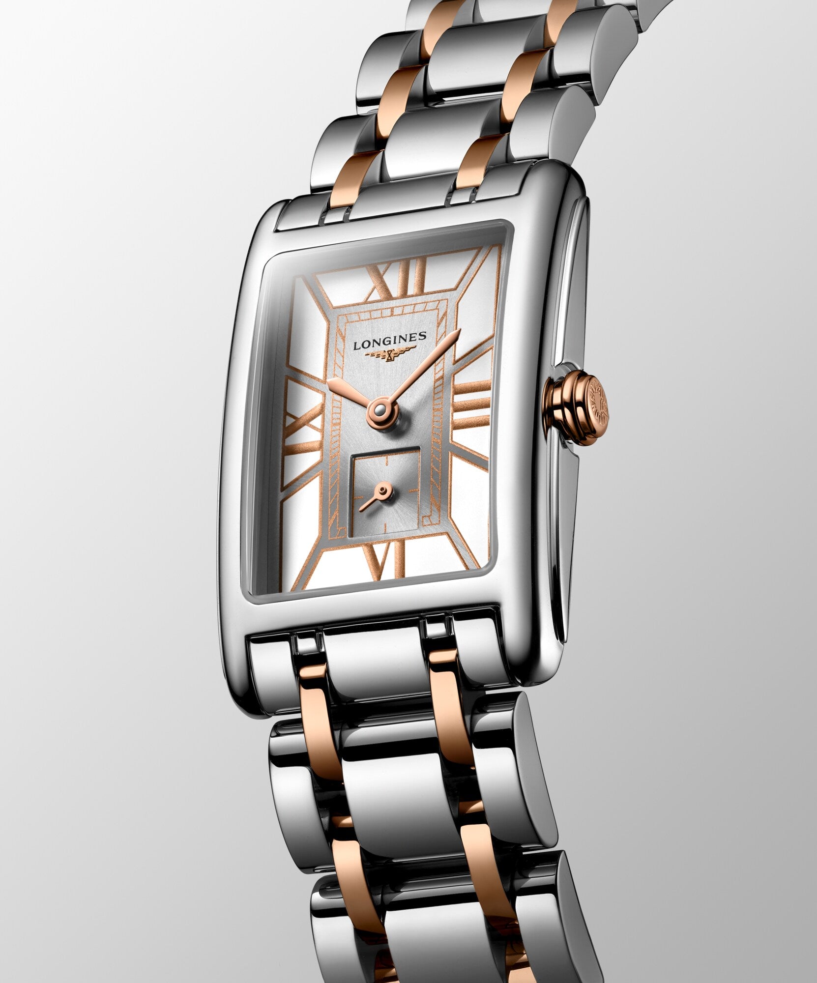 Longines DolceVita Ladies Rose Gold and Steel Watch