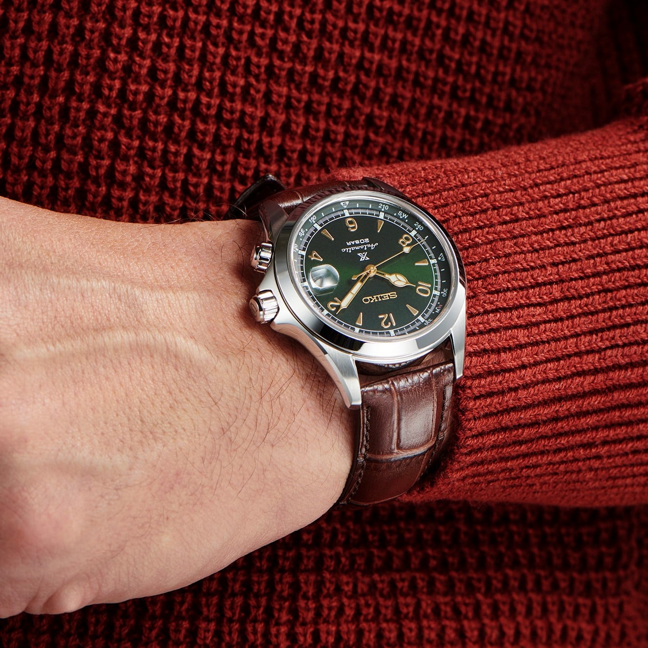 Seiko Prospex Alpinist Watch - Automatic - Green And Gold - 39.5mm - SPB121J1