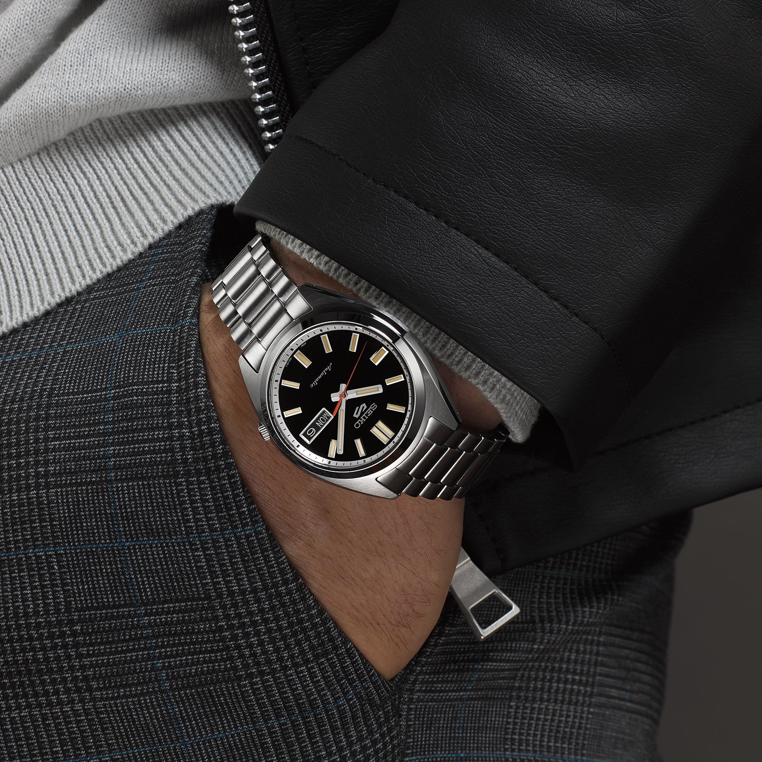 Seiko 5 Sports SNXS Deep Black Classic Watch