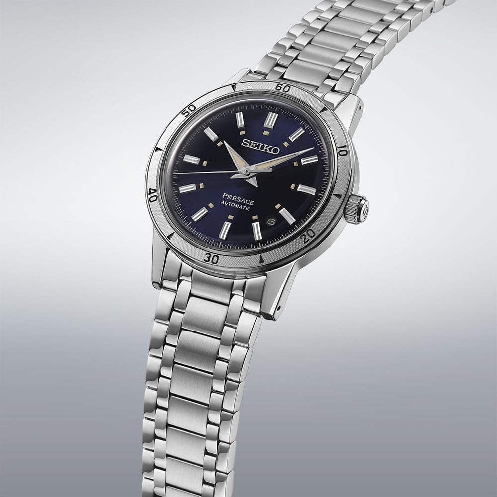 Seiko Presage Style 60s Navy Dial Automatic Watch