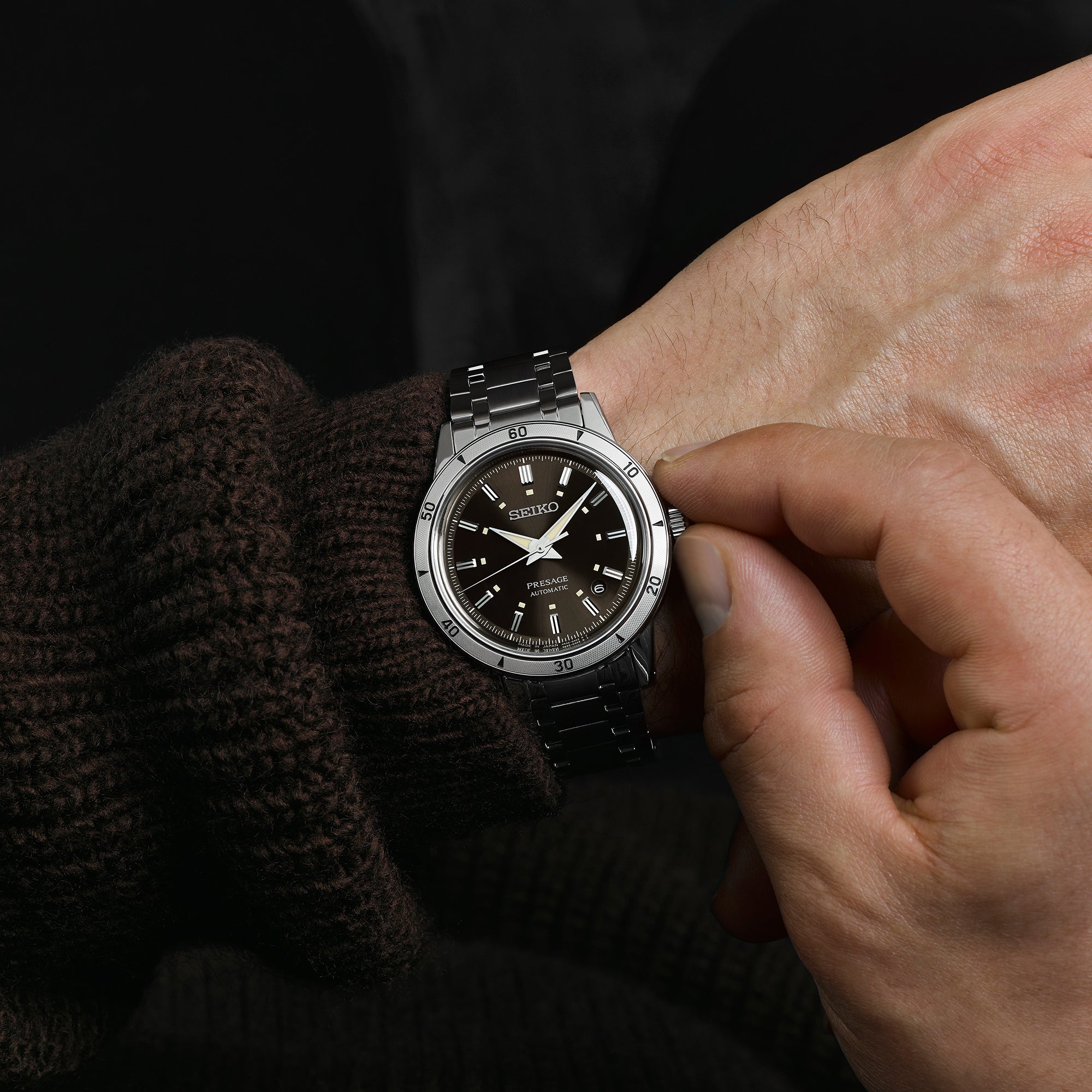 Seiko Presage Style 60s Brown Dial Automatic Watch
