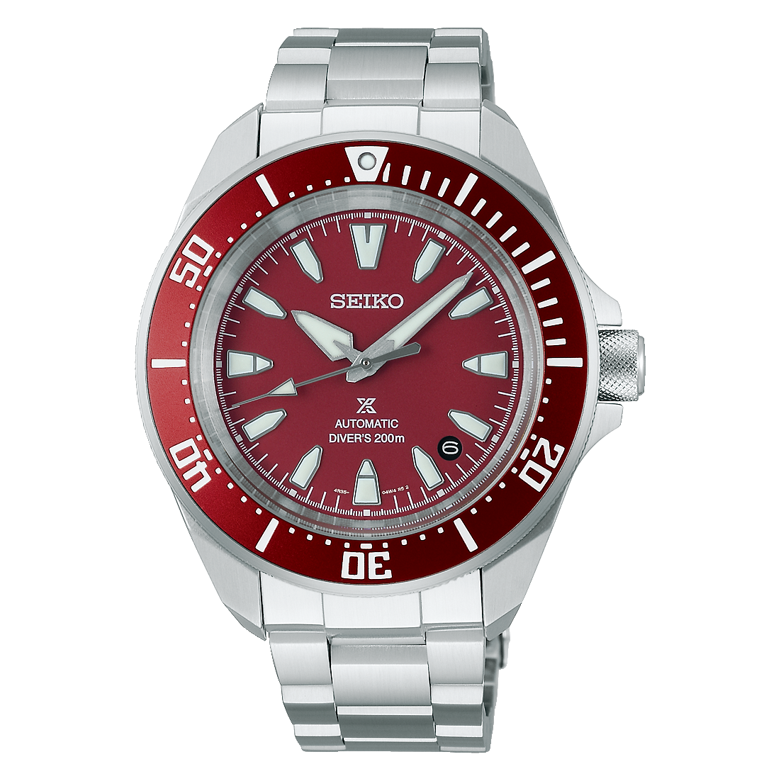 Seiko Prospex Red Dial Automatic Divers Watch