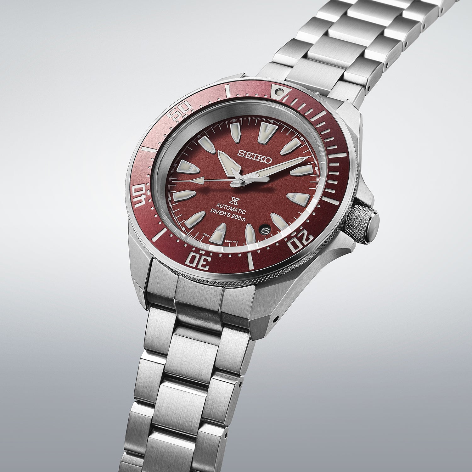 Seiko Prospex Red Dial Automatic Divers Watch