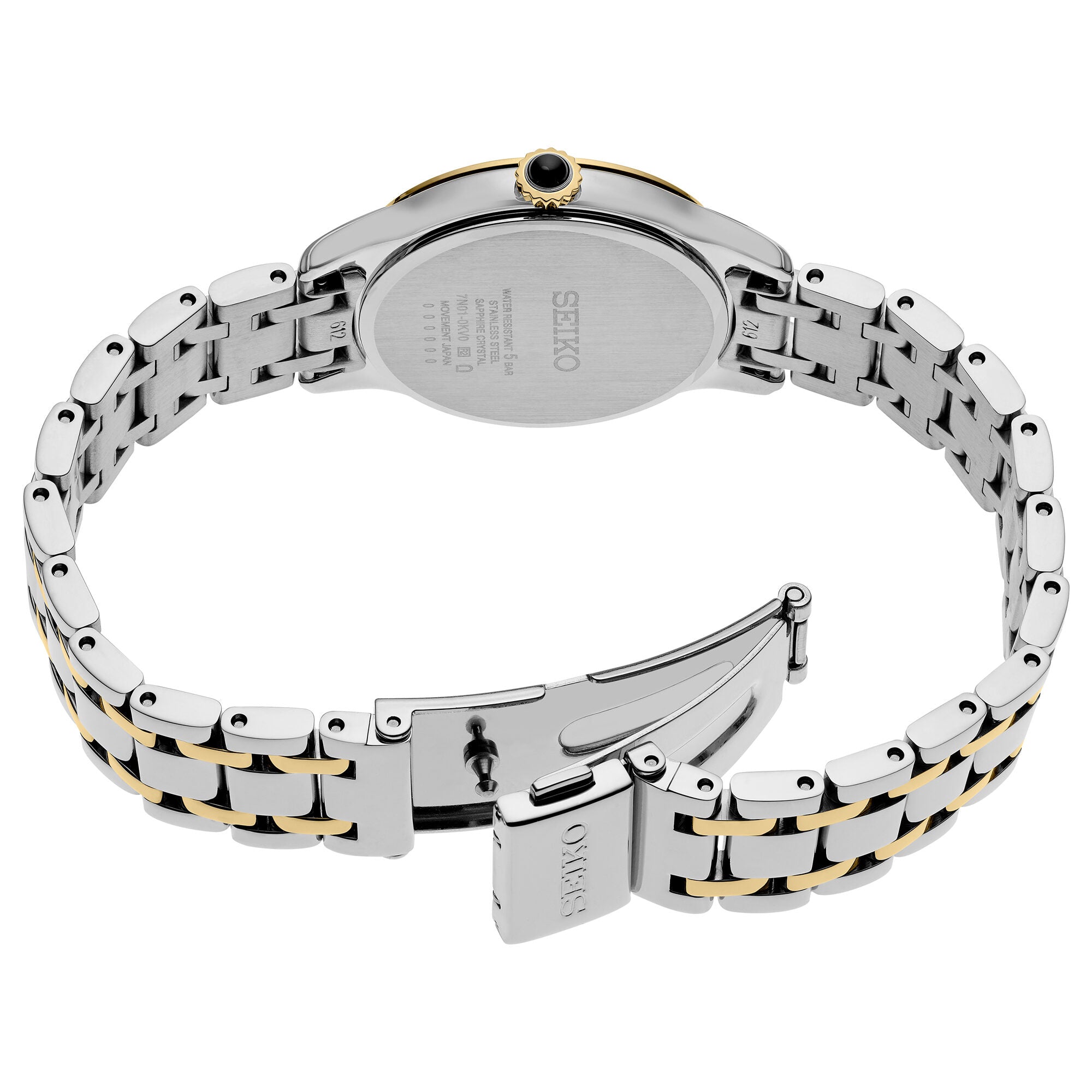 Ladies Round Quartz Watch in Mixed Metal with Crystal Indices
