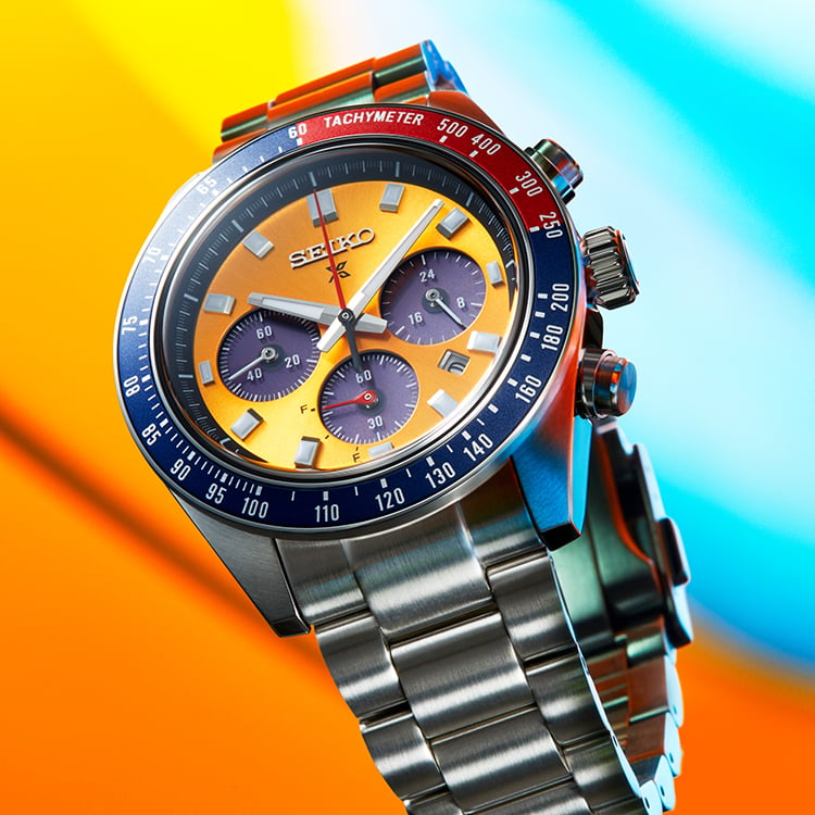 Seiko Prospex Speedtimer Chronograph Silver Panda Solar Watch