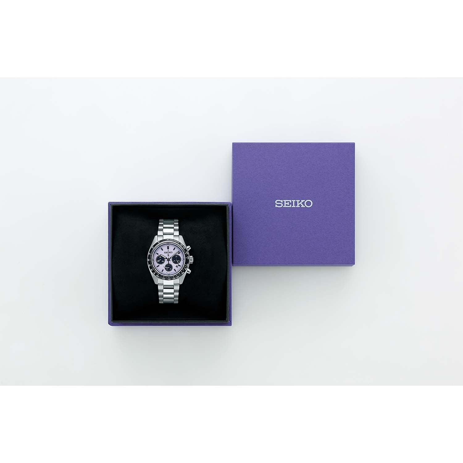 Seiko Prospex Speedtimer Chronograph Burgundy Solar Watch SSC955P1